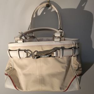 Coach satin belted hampton bag